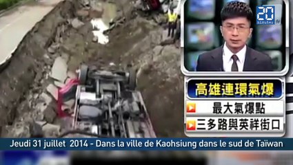 Taïwan: des explosions dues à une  fuite de gaz ont dévasté une rue