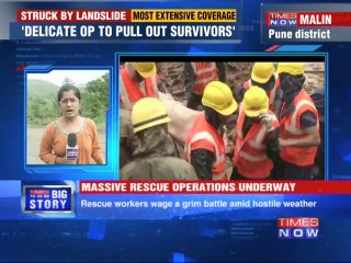 Pune landslide: Massive rescue operations underway