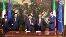 Roma - Italia-Cina, firmato l'accordo tra Cassa depositi e prestiti e China State Grid (31.07.14)
