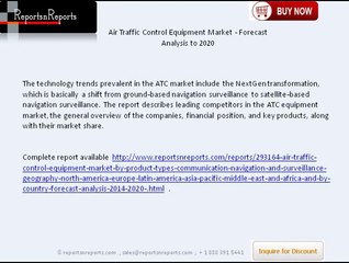Global Air Traffic Control Equipment Industry by Product Type - Forecast to 2020