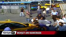 Kabataş'ta Otobüsün Durağa Çarpma Anı