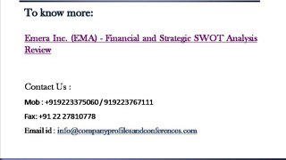 Emera Inc. (EMA) - Financial and Strategic SWOT Analysis Review