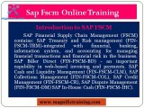 Sap Fscm Online Training & Certification In SouthAfrica