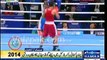 Pakistani boxer Mohammad Waseem punches on Ghana's player in CMW Boxing Semi Final