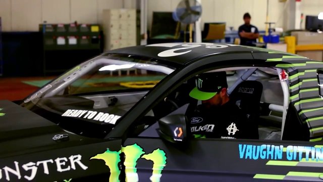Vaughn Gittin Jr. Drifting the Ford Mustang Factory