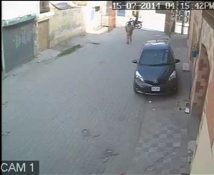 CCTV Footage of Man Stealing Car's Mirror