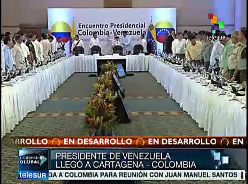 Llega Maduro a Cartagena de Indias; inaugura con Santos nueva etapa