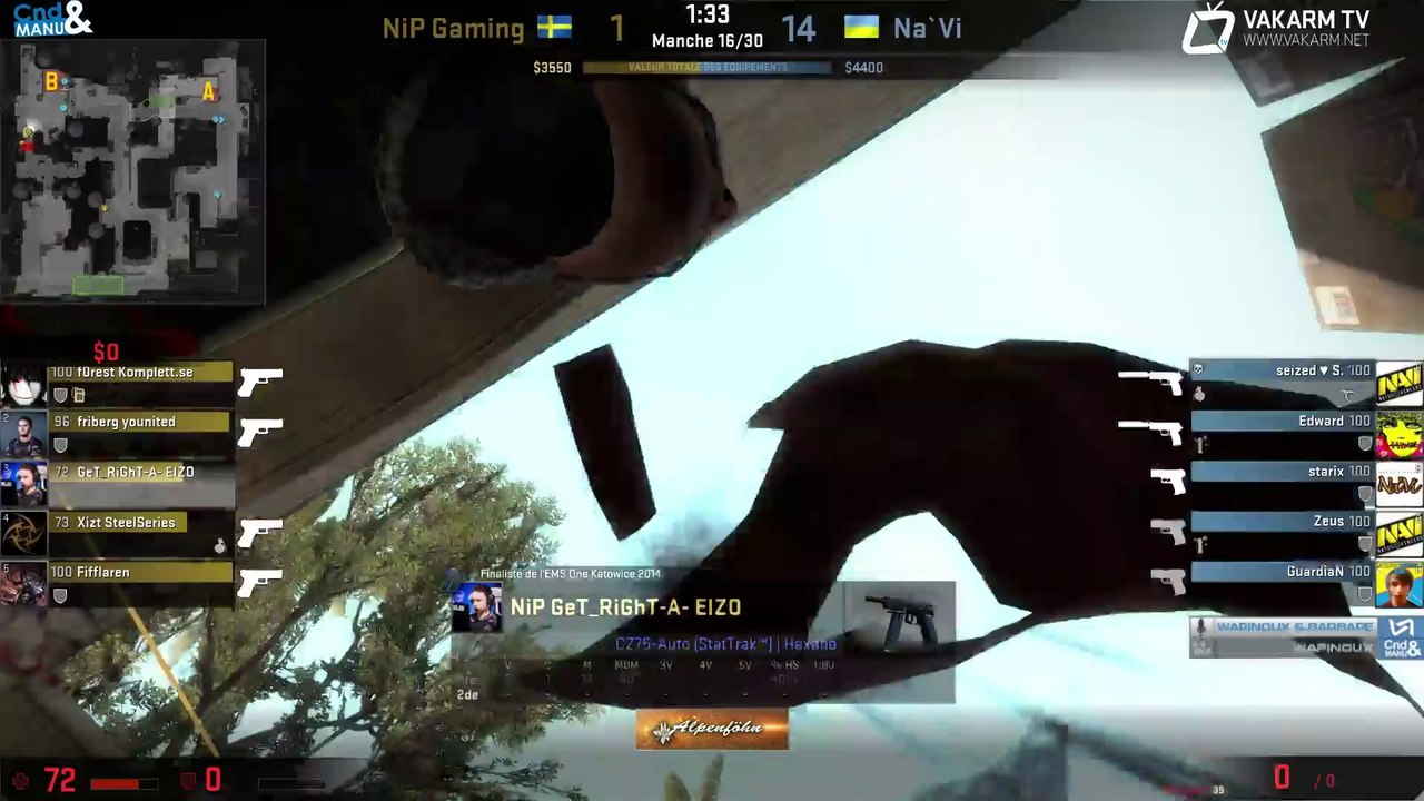 KOTH - Navi vs NiP - de_dust2 -2eme side