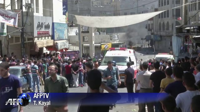 West Bank Palestinians clash with Israelis over Gaza