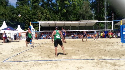 BRA vs NED Alison-Bruno vs Stiekema-Varenhorst fin de match 1-2 (14-21, 21-18, 12-15)