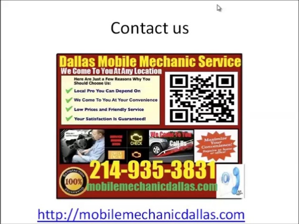 Mobile Auto Mechanic In Arlington Car Repair Review 214-935-3831