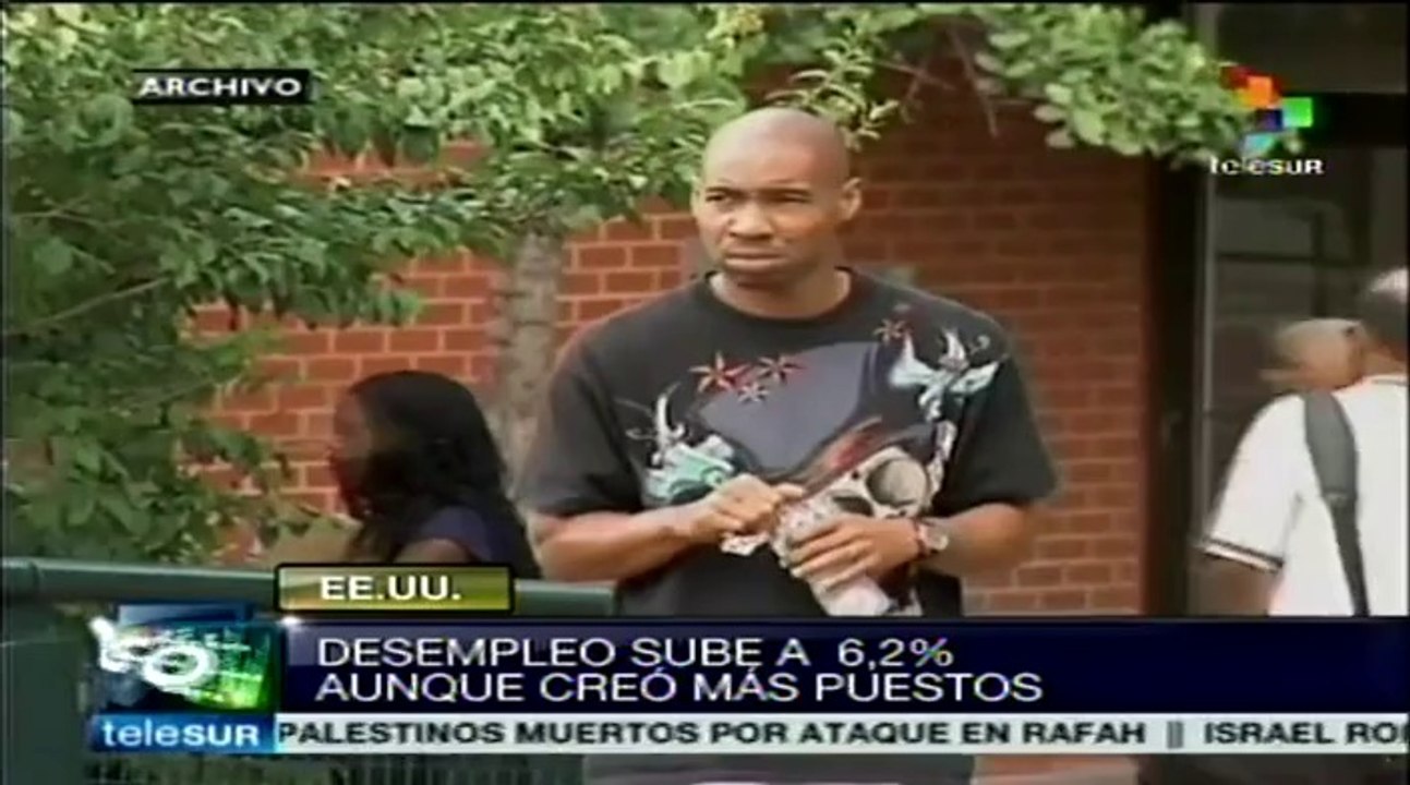 Aumenta el desempleo en Estados Unidos a 6,2% en julio