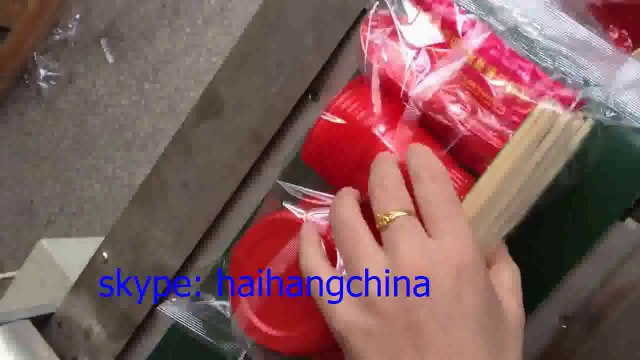 package multi piece cutlery spoon fork wrapping machine