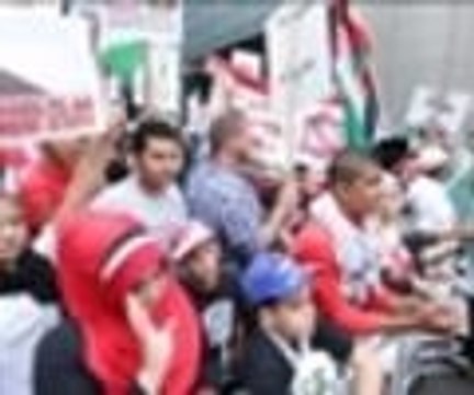 CNN önünde İsrail protestosu