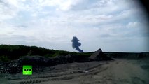 RAW: Moment of MH17 Malaysia Airlines plane crash in Ukraine caught on camera