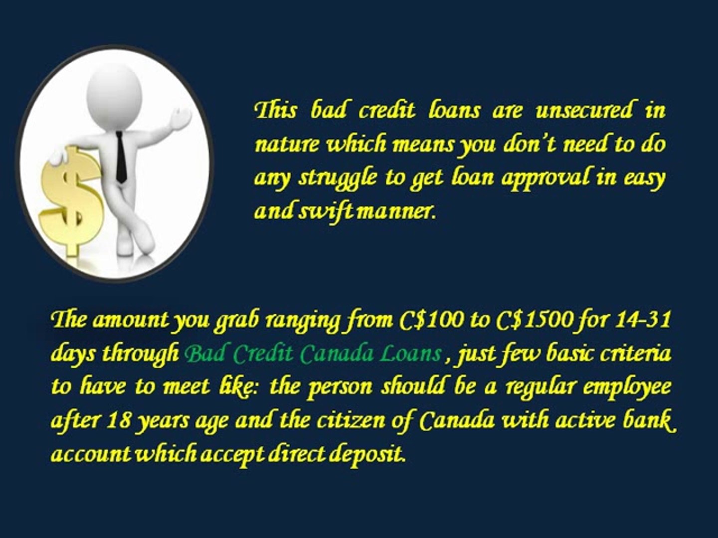 Bad Credit Payday Loans- Bad Credit Loans Swiftly to Deal with Pressing Expenses