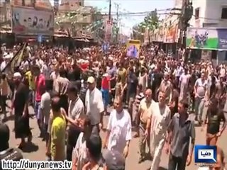 bastered  Israels post-ceasefire bombardment takes death in huge numbers.