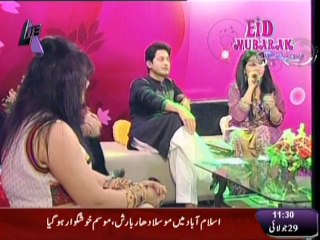 Hooria Khan as a Host & Singer on A-Lite TV Eid Show