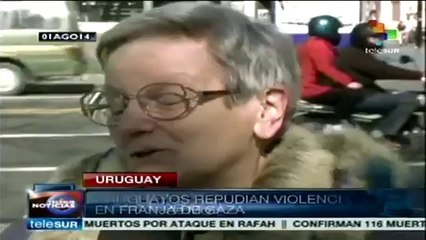 Ciudadanos uruguayos rechazan la violencia israelí en Gaza