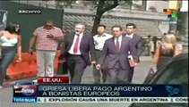 Griesa libera pago argentino a bonistas europeos