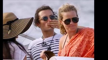 Orlando Bloom snuggles with ex-wife of Miranda Kerr's rumored lover on luxury yacht in Spain