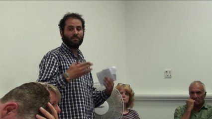 Gaza Rally in Manchester, England, 31 July 2014 - Palestinian activist from Gaza speaks