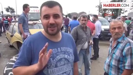 İşçi Otobüsü Minibüse, Minibüs Otomobillere Çarptı: 15 Yaralı