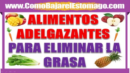 Alimentos adelgazantes para eliminar la grasa