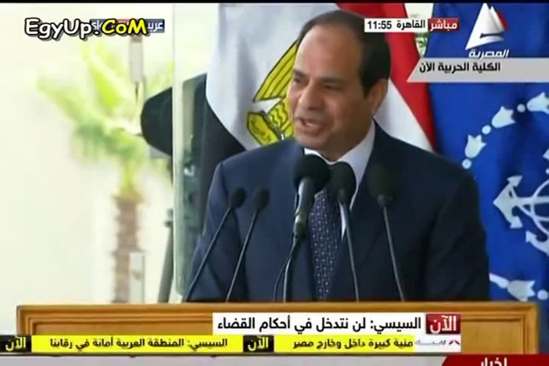 شاهد ملخص حديث السيسي فى دقيقة ونص . . مسسخرة جامدة جداً
