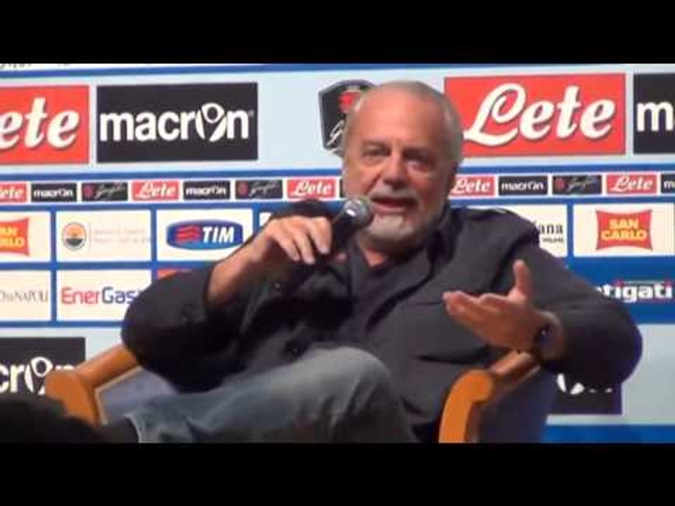 Dimaro (TN) - De Laurentiis si commuove ricordando l'avventura nel Napoli (23.07.14)
