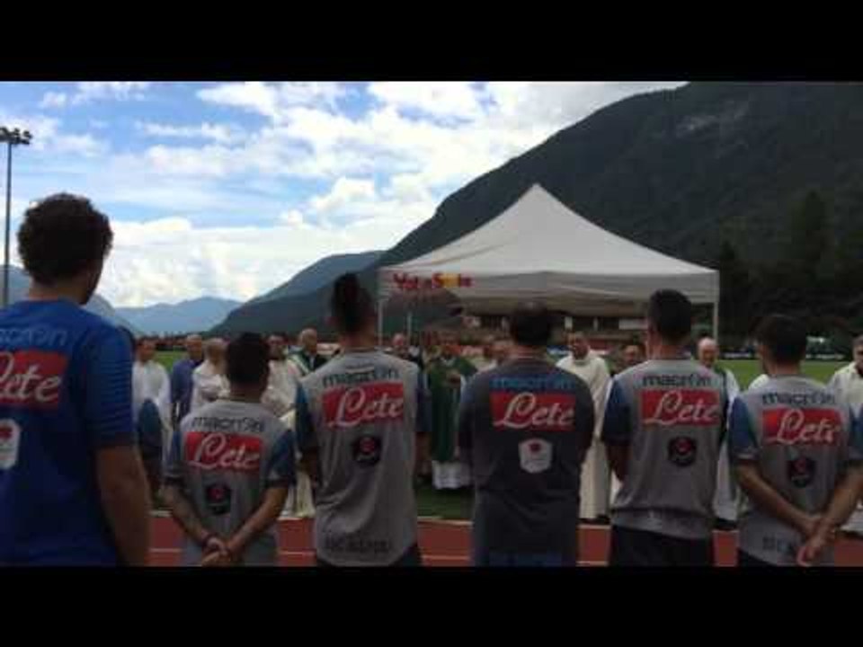 Dimaro (TN) - Il Cardinale Crescenzio Sepe benedice il Napoli (28.07.14)