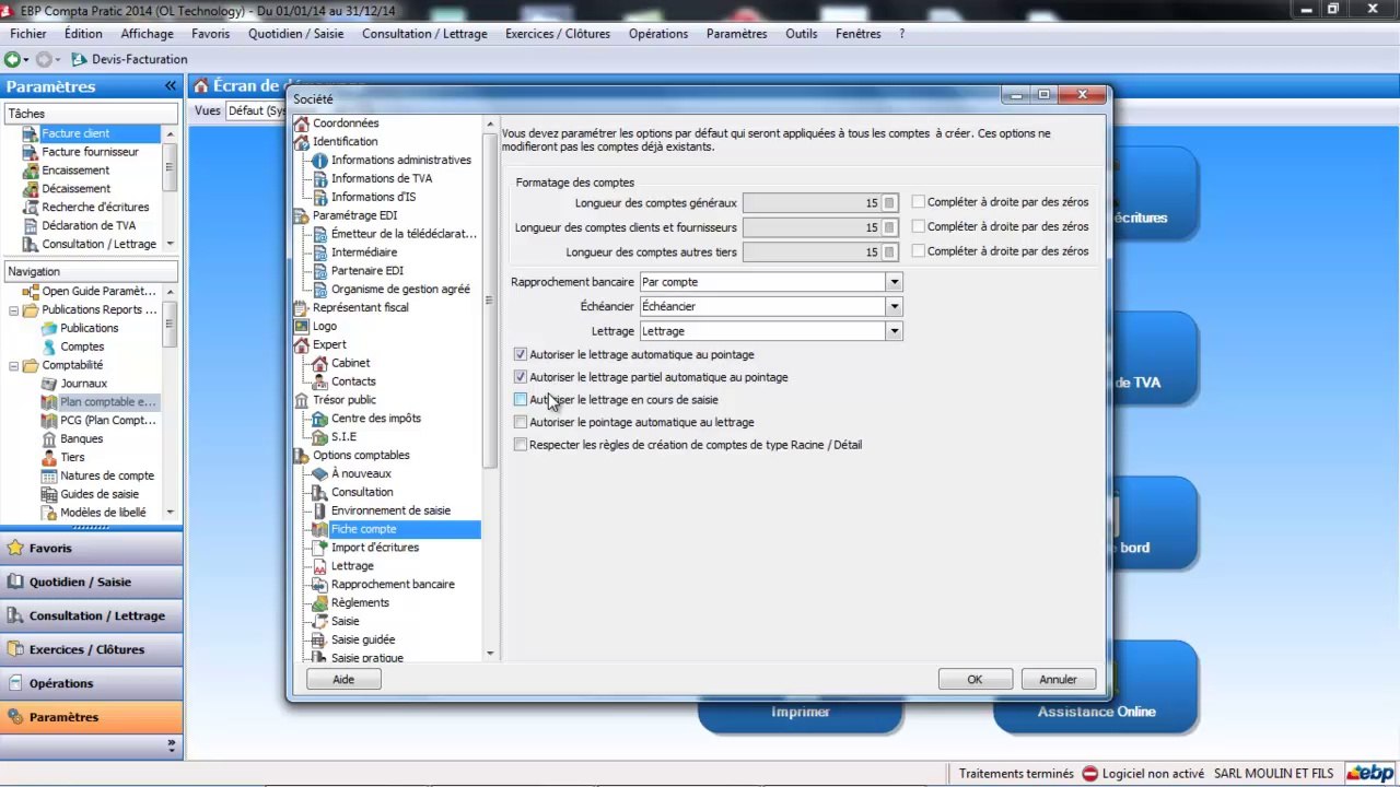EBP Compta Pratic 2014 : La TVA aux décaissements/Encaissements