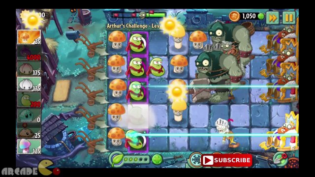 Plants Vs Zombies 2 Dark Ages Part 2 Dark Ages Gargantuar Army Arthur's Challenge Level 90