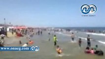 شاهد || ازدحام شديد بشواطئ كفر الشيخ في ثاني أيام عيد الفطر