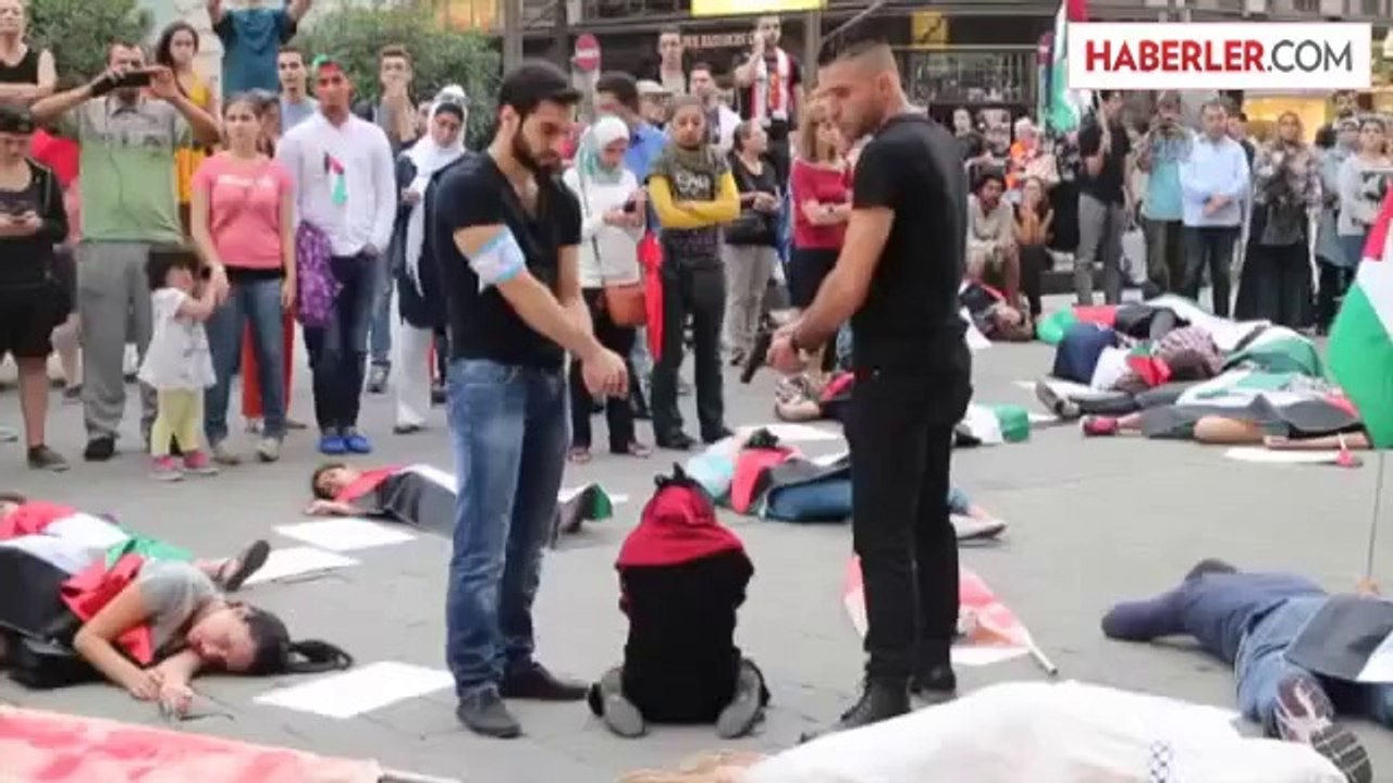 İsrail Gazze'ye saldırılarına protesto-Viyana