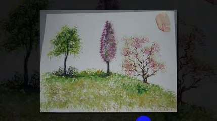 How to painting with sea sponges watercolour