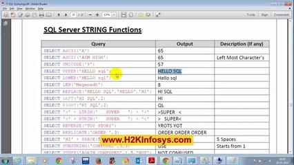 Database Testing Training Tutorials - Tutorial 2 Creating and Inserting Values into table Part 2