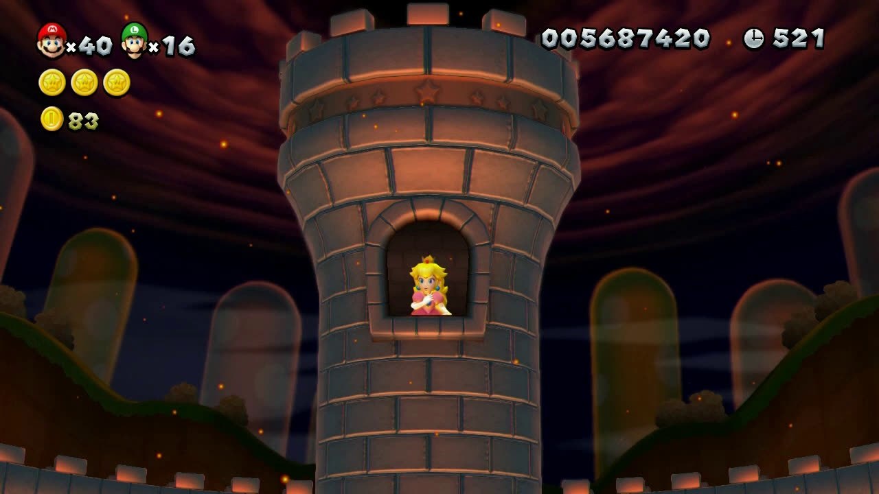 New Super Mario Bros. U - Château de Peach - 8-Château 2 : Le combat final + Fin