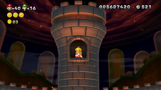 New Super Mario Bros. U - Château de Peach - 8-Château 2 : Le combat final + Fin