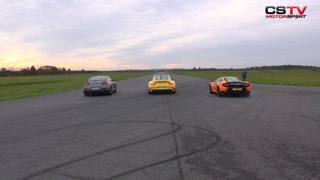 Drag Race : 911 Turbo S VS McLaren 12C VS Nissan GT-R (Teaser CSTV)
