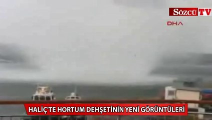 Haliç'teki hortumun yeni görüntüleri ortaya çıktı