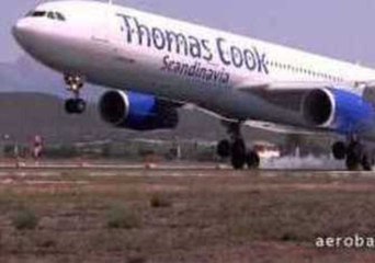 Close-Up of a Plane Landing in Mallorca
