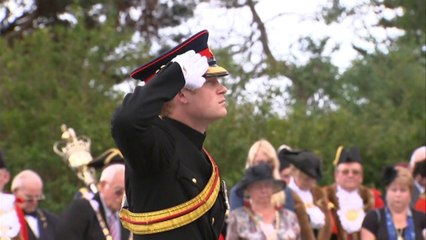 Prince Harry unveils WW1 memorial arch
