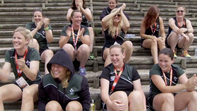 Ireland women take part in Rugby Petanque challenge at WRWC2014