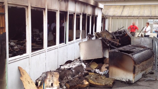 Incendie aux Restos du cœur