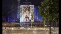 Cristiano Ronaldo's image is projected onto buildings around the world to promote his new underwear