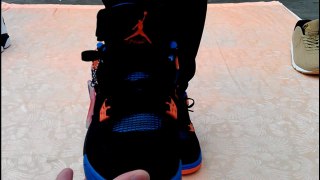 where to buy cheap Air Jordan 4 Cavs black and blue ON feet+review