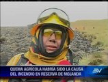 Incendio en reserva Mojanda ha consumido hasta ahora 440 hectáreas