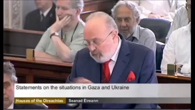 Irish Senator David Norris: Israel bombs first and weeps later