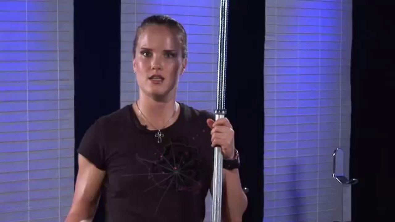 Bodybuilding Exercise_ Home Barbell Curls Workout